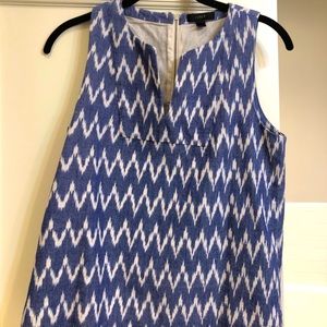 J. Crew straight sleeveless patterned top